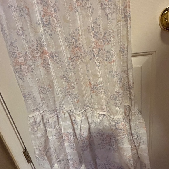 Vintage Maxi Floral LS Dress - Sz. 11 - Picture 9 of 9